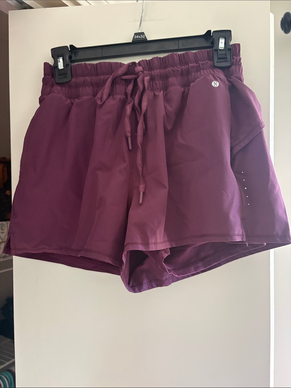Layer 8 Plum Athletic Shorts with Drawstring